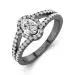 Embedded Engagement Ring 0.50ct Cubic Zirconia