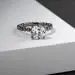 Beaded Flush Engagement Ring 3.00ct Cubic Zirconia