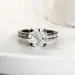 Hidden Halo Engagement Ring 3.50ct Cubic Zirconia