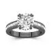 Hidden Halo Engagement Ring 3.50ct Cubic Zirconia