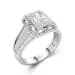 Beaded Milgrain Halo Engagement Ring 0.50ct Cubic Zirconia