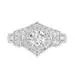 Flower Pavé Engagement Ring 0.75ct Cubic Zirconia