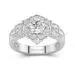 Flower Pavé Engagement Ring 0.75ct Cubic Zirconia