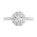 Flower Halo Engagement Ring 1.00ct Cubic Zirconia