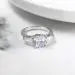 Trois pierres Bague de fiançailles 3.00ct Zircon cubique