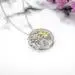 Nature Daisy Pendant Necklace Yellow Heart