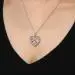 Classic Heart Knot Pendant Necklace White Heart