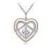 Classic Heart Knot Pendant Necklace White Heart