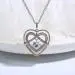 Classic Heart Knot Pendant Necklace White Heart