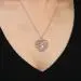 Classic Heart Knot Pendant Necklace White Heart