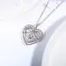 Classic Heart Knot Pendant Necklace White Heart