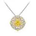 Nature Daisy Pendant Necklace Yellow Round