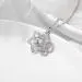 Classic Nature Flower Pendant Necklace White Round