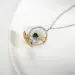 Vintage Nature Sunflower Pendant Necklace Round