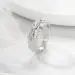 Délicat Fil Tressé Femme Argent sterling 925 Bague de mariage