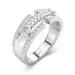 Délicat Fil Tressé Femme Argent sterling 925 Bague de mariage