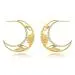 Nature Moon Sunflower Hoop Earrings